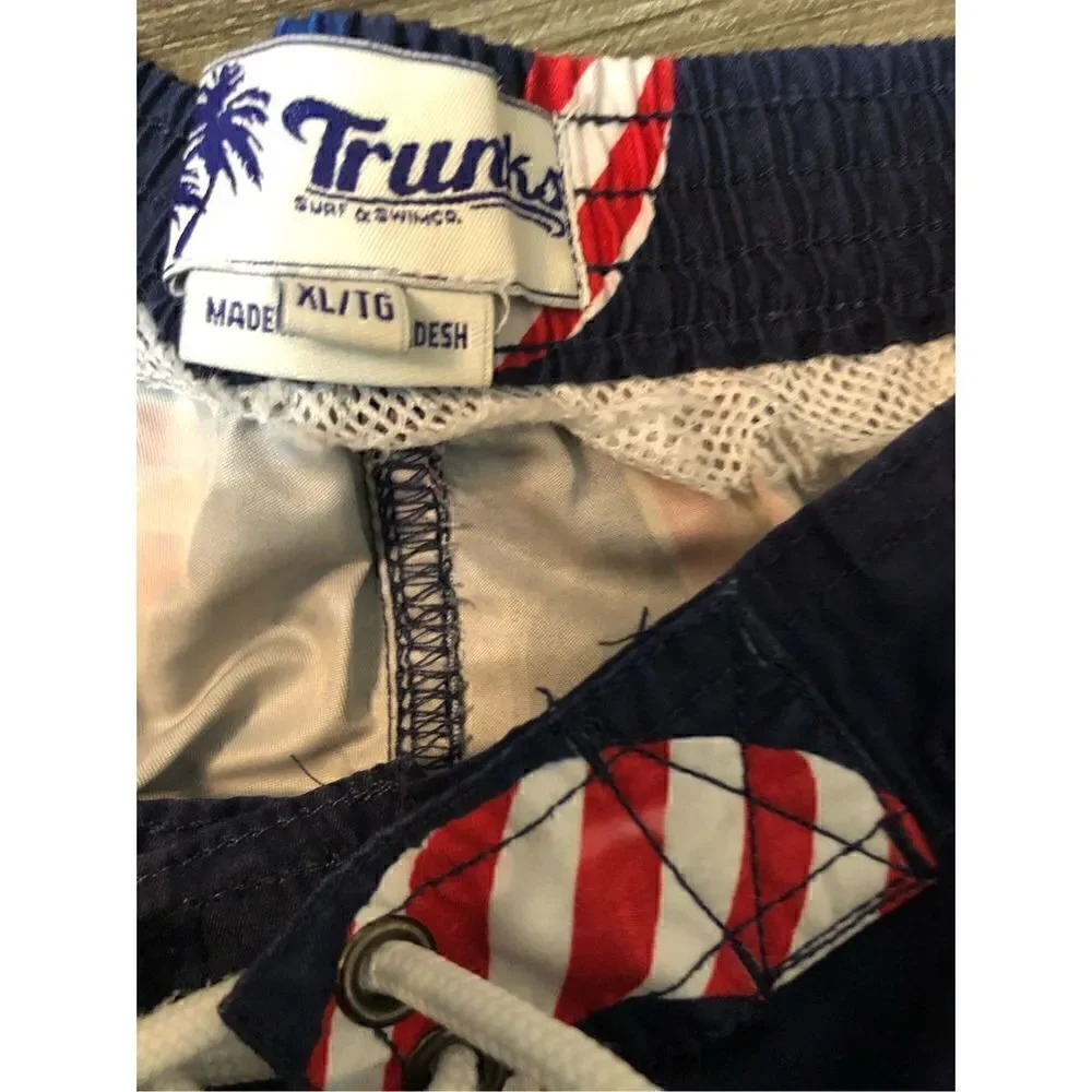Trunks Surf and Swim Co. Swami American Flag Print Swim trunks